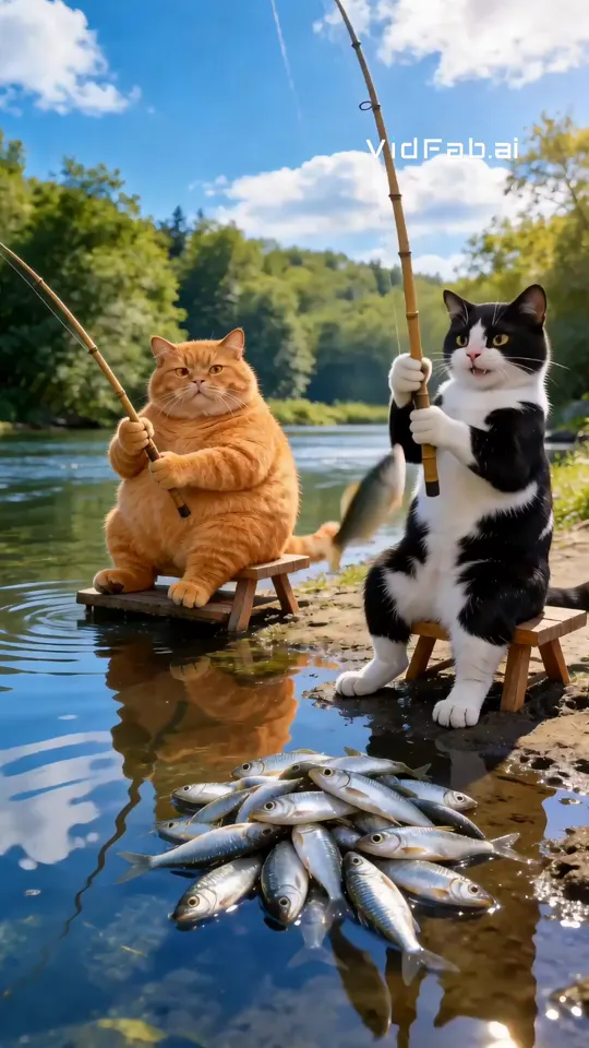 Fishing Buddies watermarked pet video template