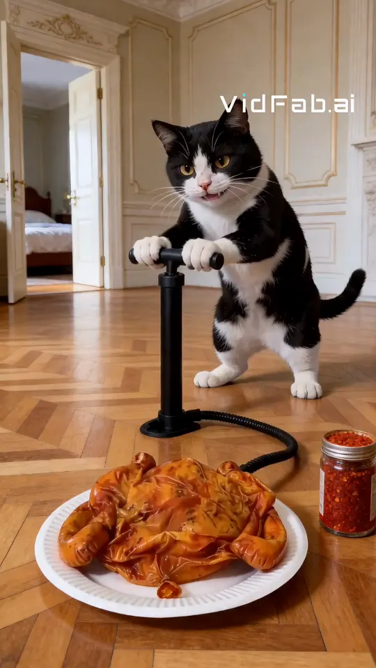 Roast Chicken Heist watermarked pet video template
