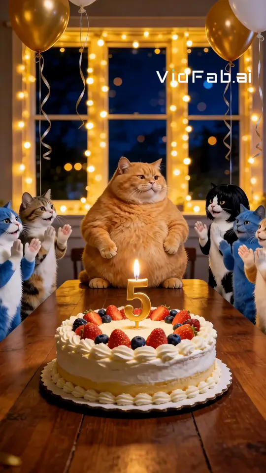 Birthday Wish viral pet video template preview