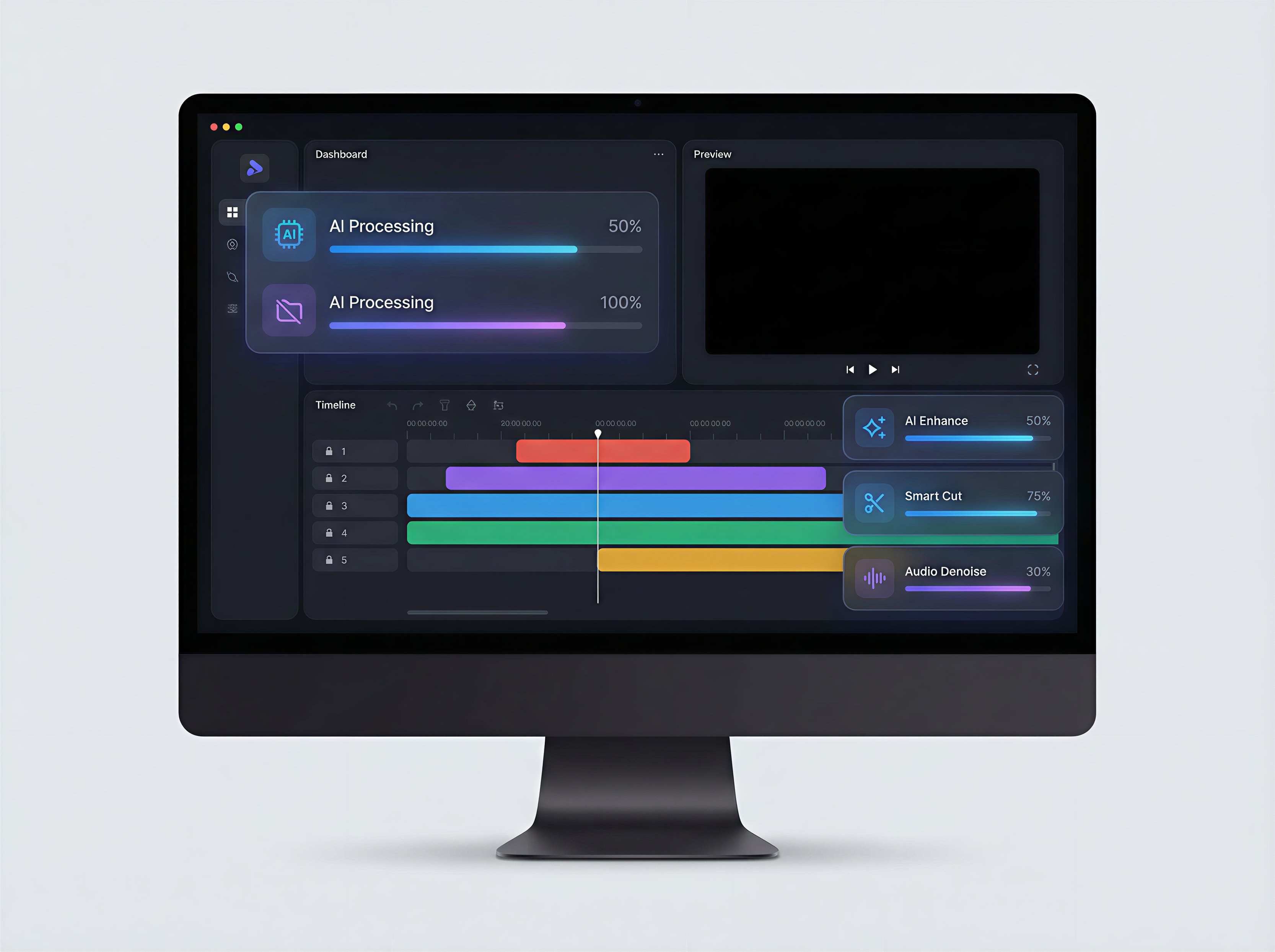 VidFab AI dashboard interface showing AI hug generator controls and settings