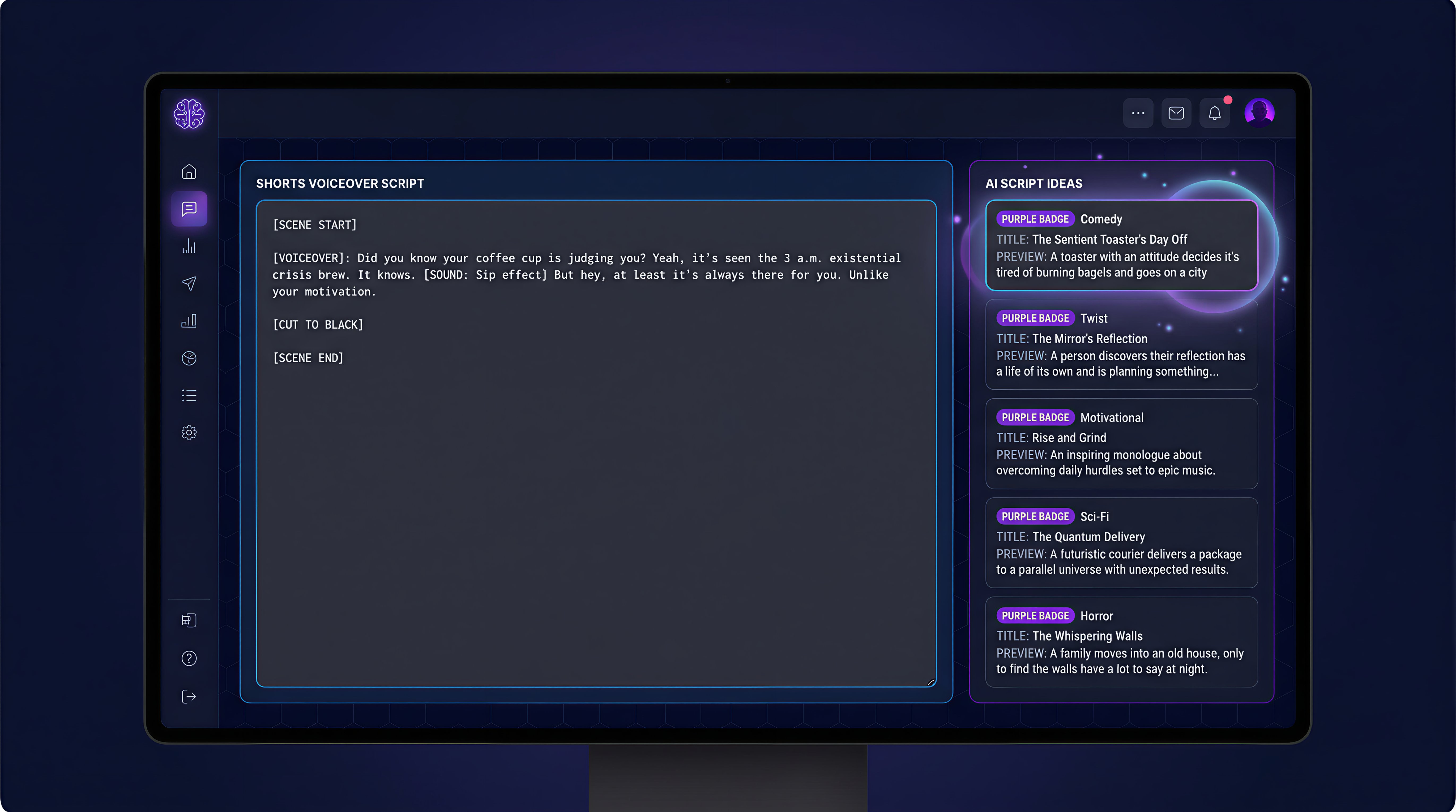 YouTube Shorts Script Generator: Beat Writer's Block with AI | VidFab ...